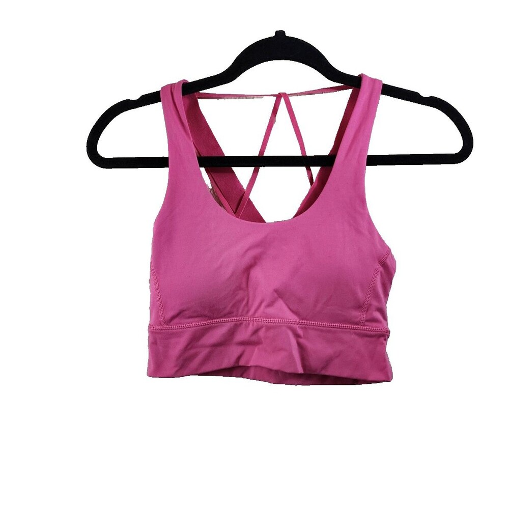 Balance Athletica Womens S Pink Padded Strappy Back Sports Bra